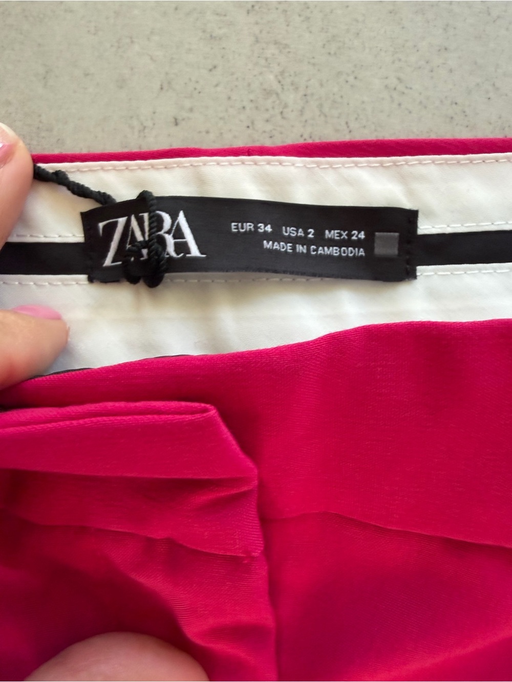 ZARA Hot Pink Tailored Blazer + Matching Pants Set XS / US 2 Power Suit - Picture 4 of 6